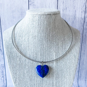 lapis lazuli crystal stone heart pendant australia