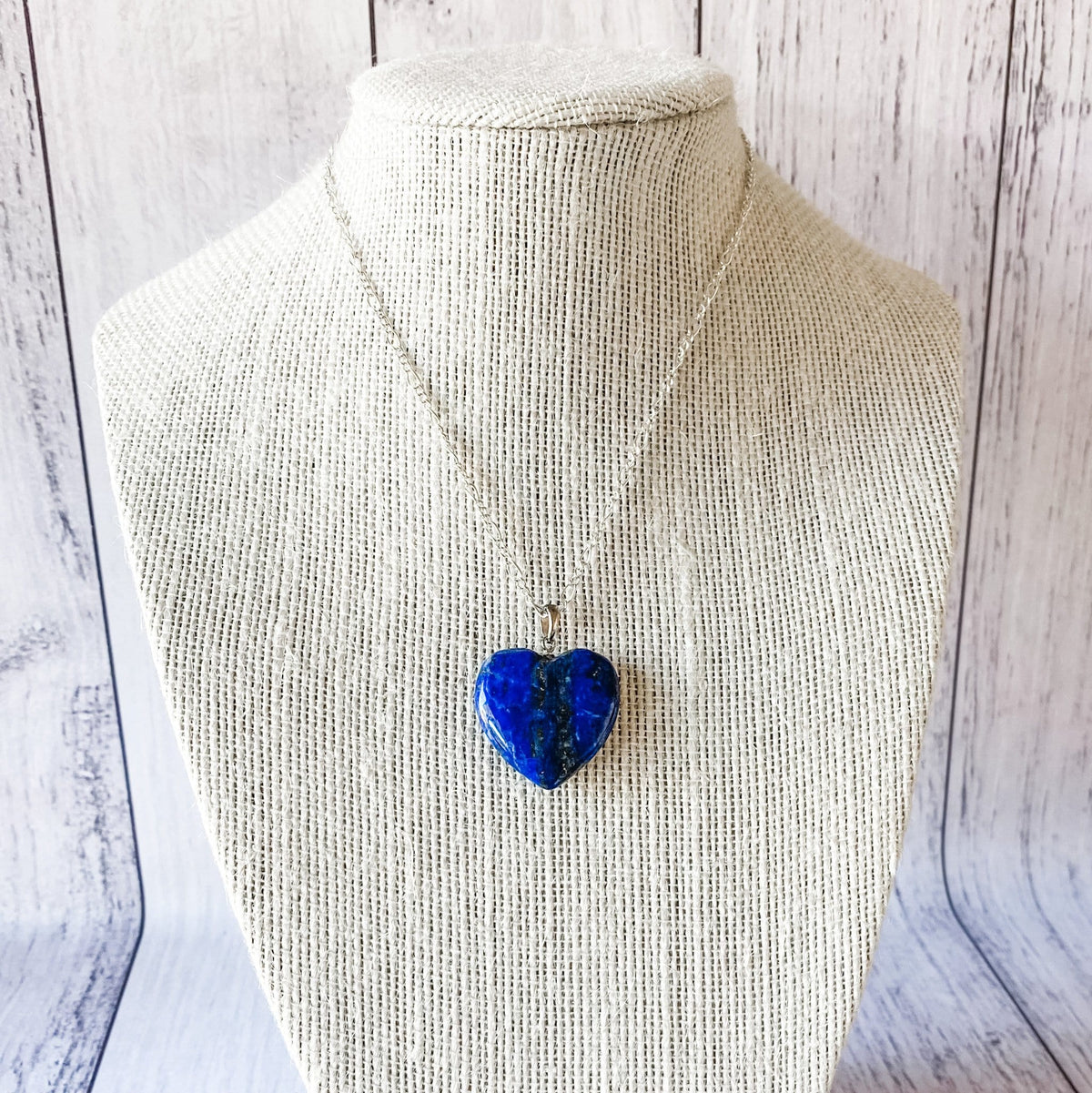 Lapis Lazuli Heart Pendant Sterling Silver