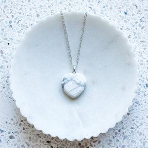 white howlite crystal stone healing pendant choker necklace australia