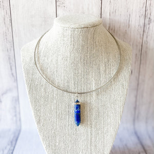 lapis lazuli crystal bullet point stone pendant australia