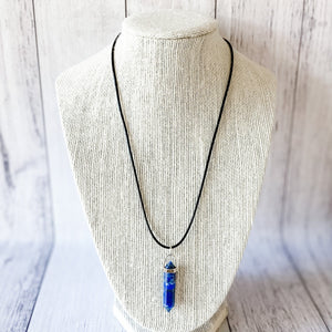 lapis lazuli crystal bullet point stone pendant australia