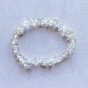 Clear quartz crystal chip healing bracelet australia