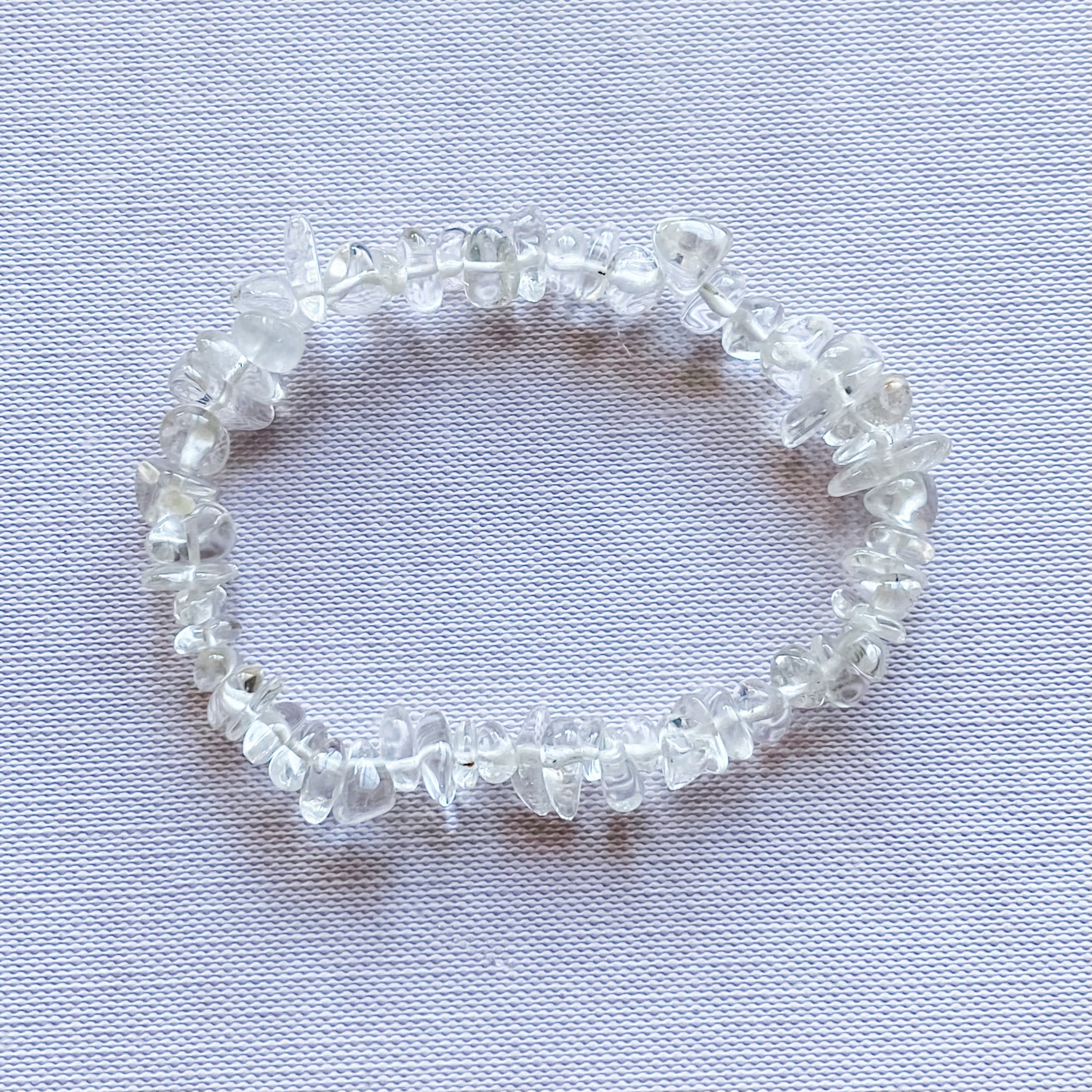 Clear Quartz Crystal Chip Stretch Bracelet