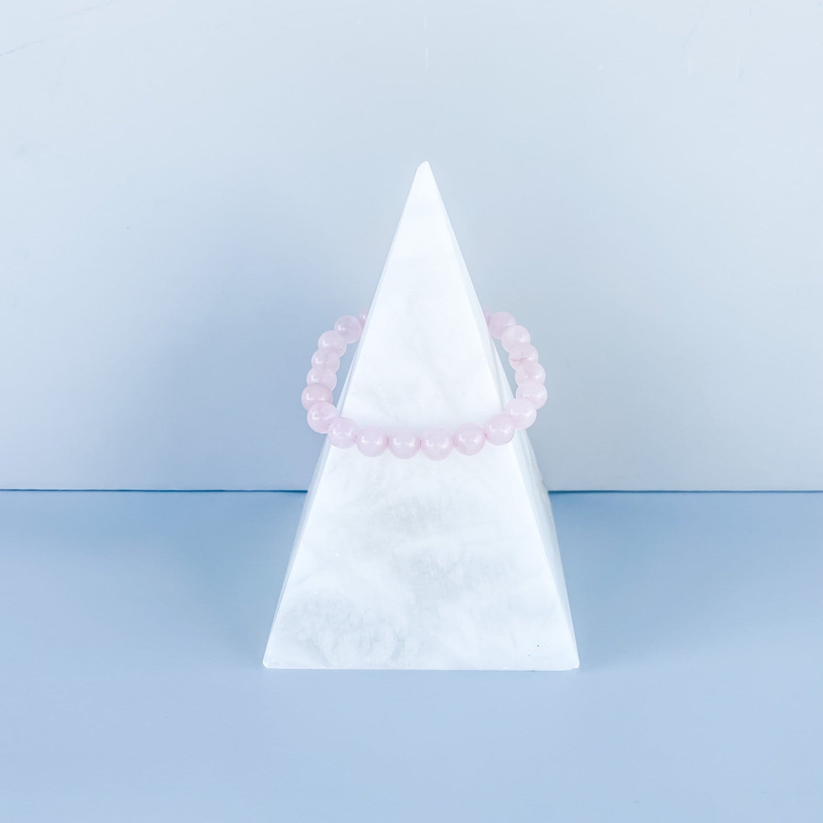 Rose quartz crystal beaded stretch elastic bracelet gemrox australia 