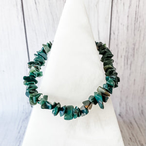 Bloodstone Crystal Chip Stretch Bracelet GemRox