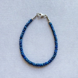 blue sapphire crystal beaded silver bracelet mothers day gift birthday australia
