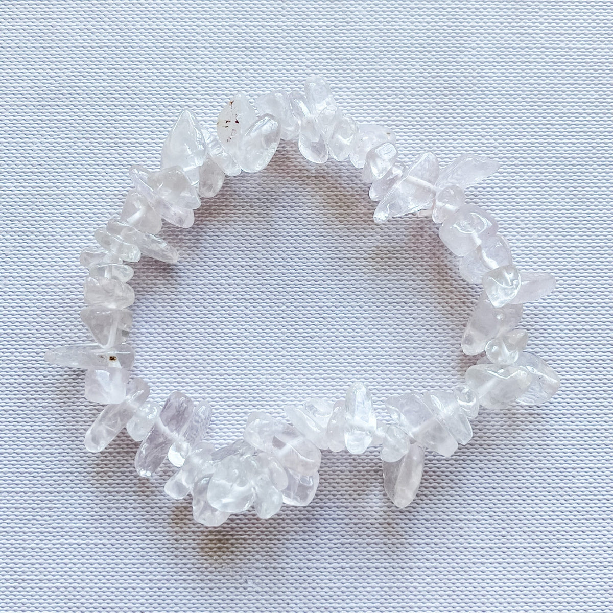 pink rose quartz crystal chip elastic stretch healing bracelet australia