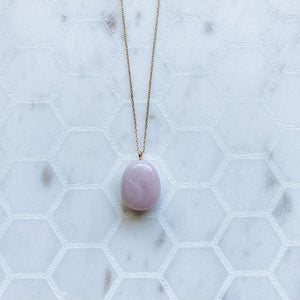 rose quartz crystal pink oval stone pendant gold australia