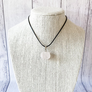 rose quartz crystal polished faceted stone pendant necklace choker australia