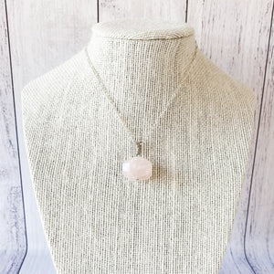 rose quartz crystal polished faceted stone pendant necklace choker australia