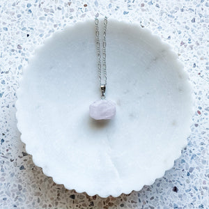 rose quartz crystal polished faceted stone pendant necklace choker australia