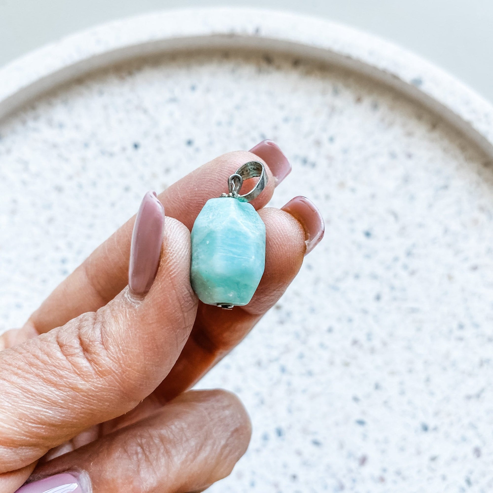 amazonite Crystal stone pendant