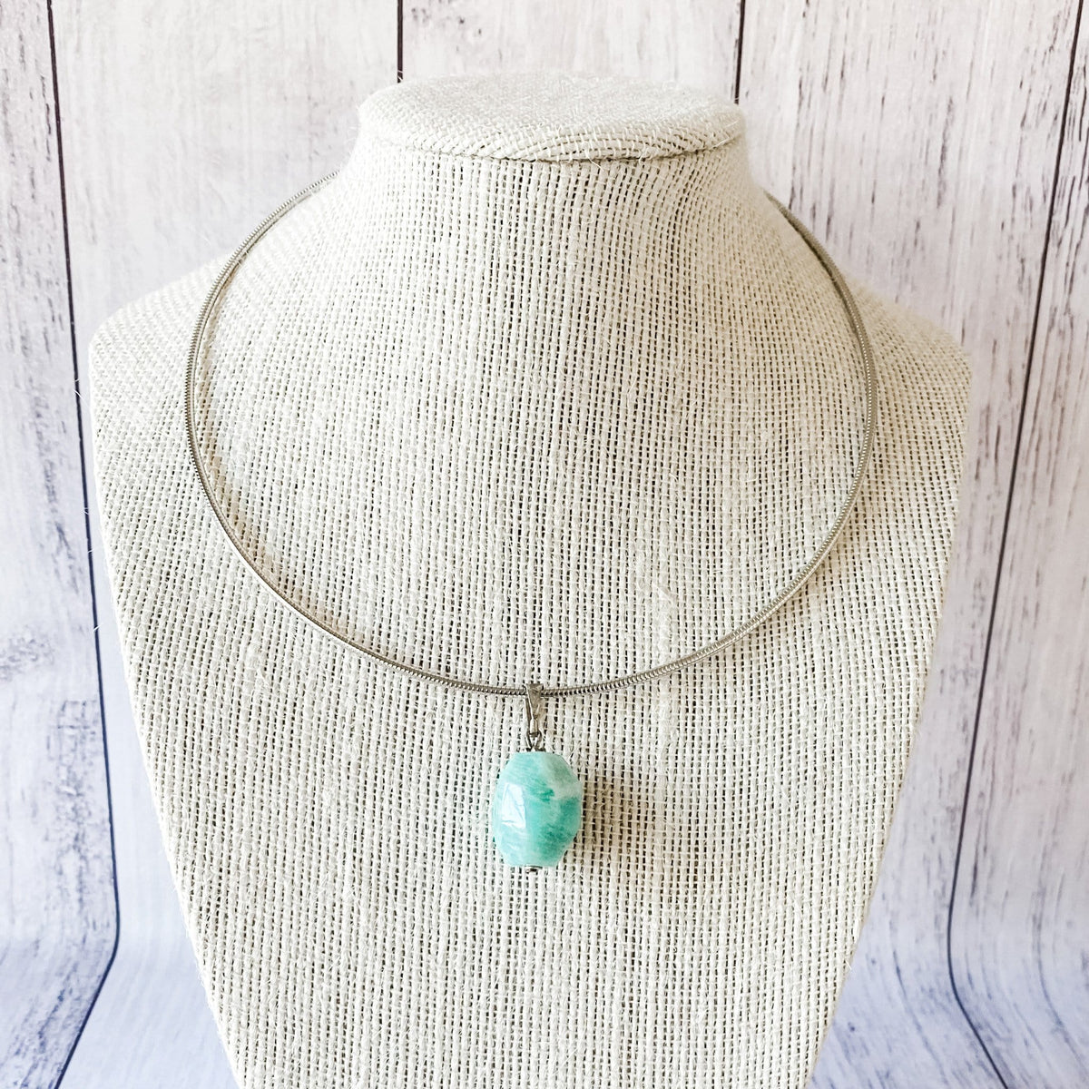 amazonite Crystal stone pendant