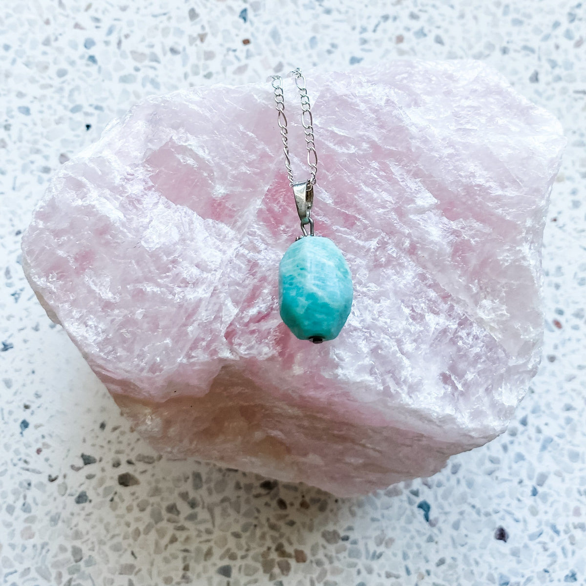 amazonite Crystal stone pendant
