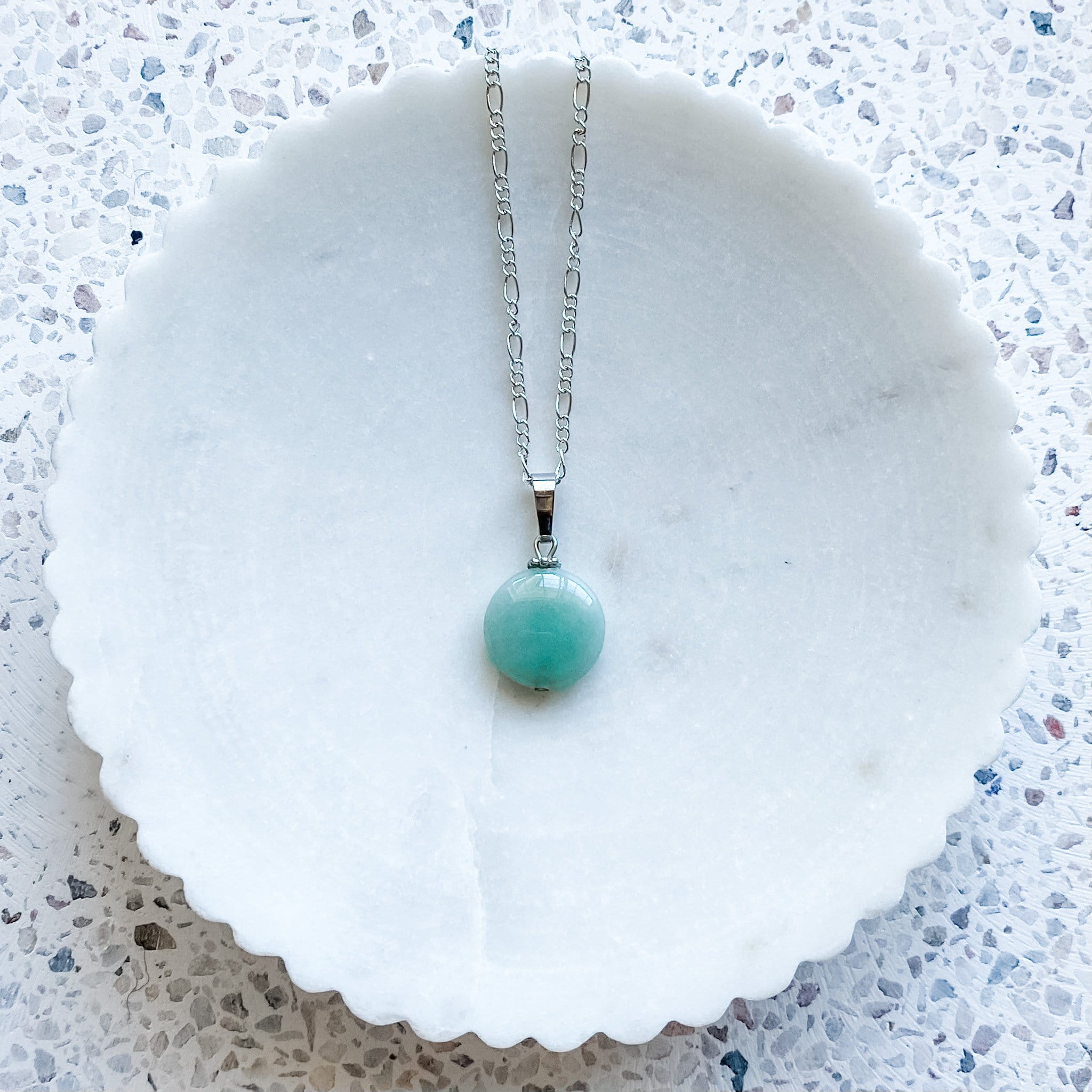 Round sales stone pendant