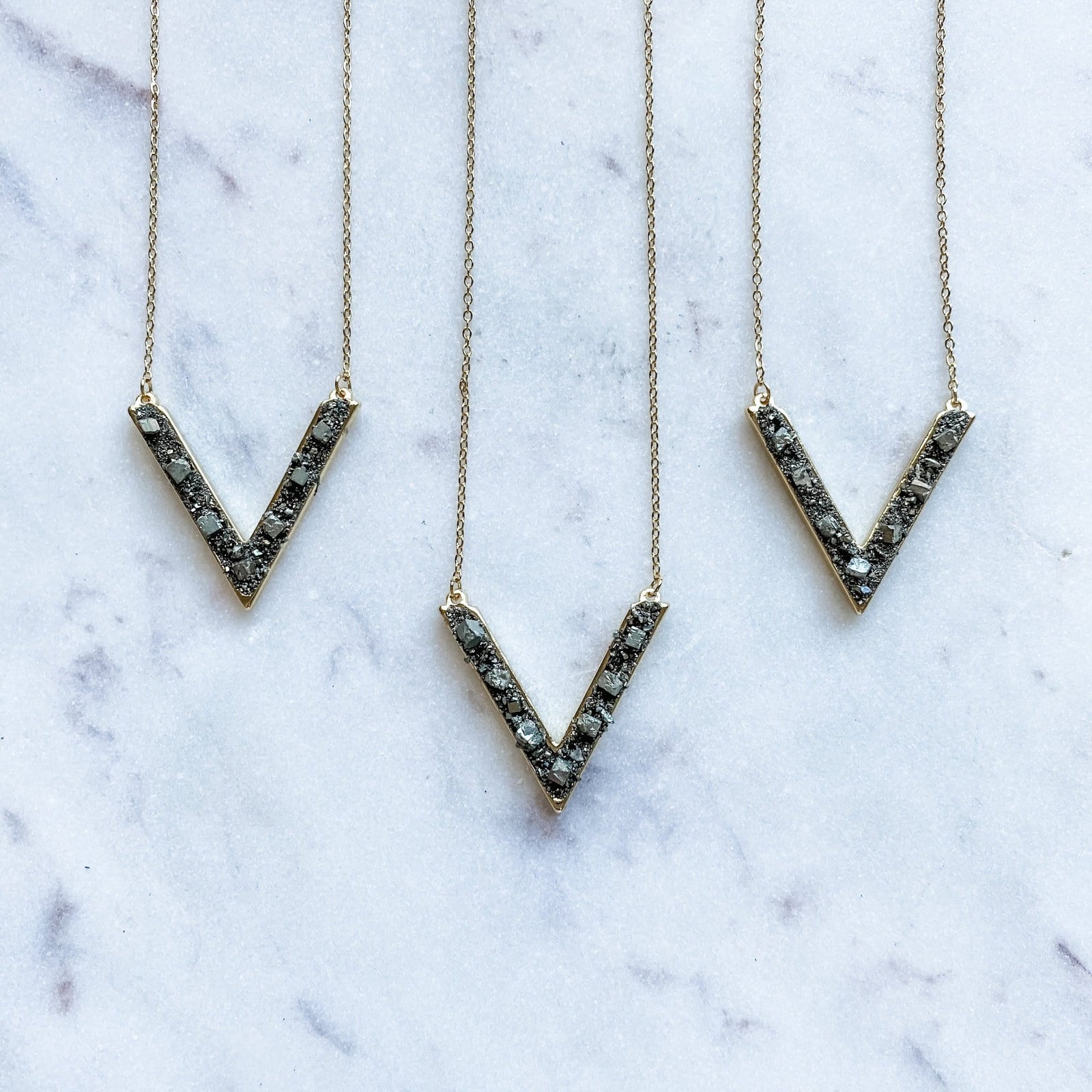 pyrite crystal healing raw nugget v alphabet letter necklace gold plated australia