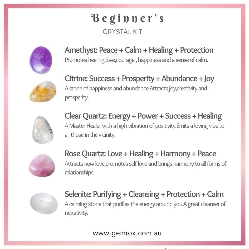 beginner&#39;s crystal kit crystal kit australia gemrox sydney tumbled stones kit for beginners