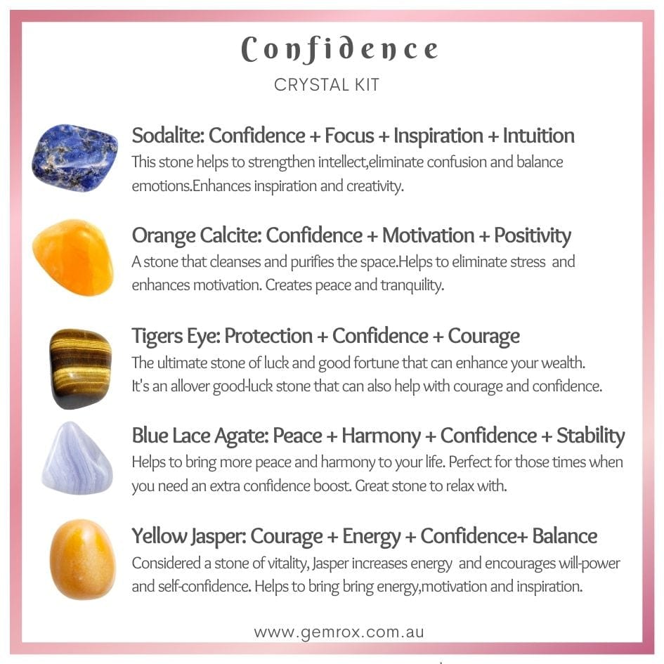 confidence crystal kit crystals for self confidence crystal kits australia best crystals for confidence