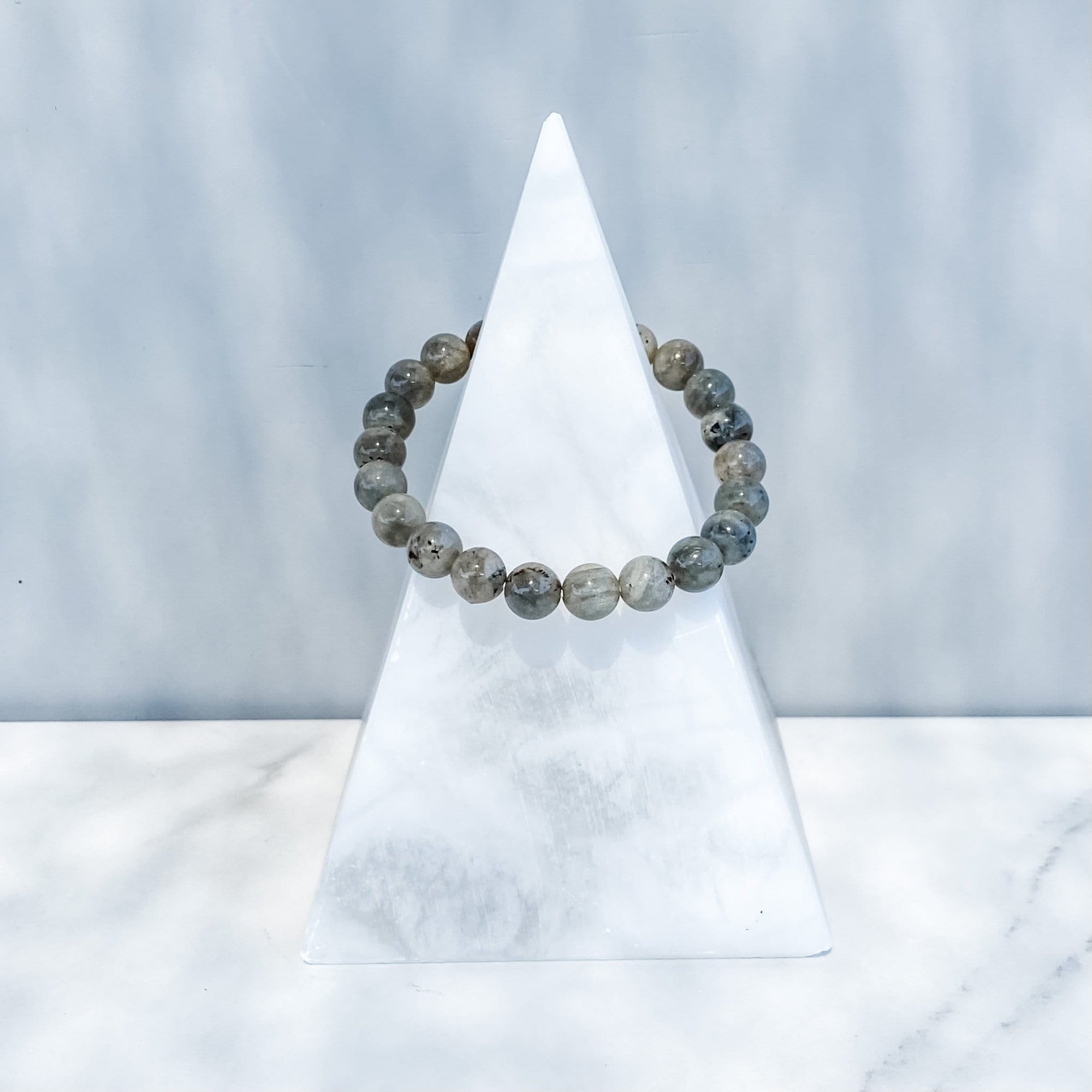 s917 Labradorite crystal beaded stone stretch bracelet gemrox australia