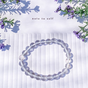 clear quartz crystal beaded stone stretch 8mm healing bracelet australia