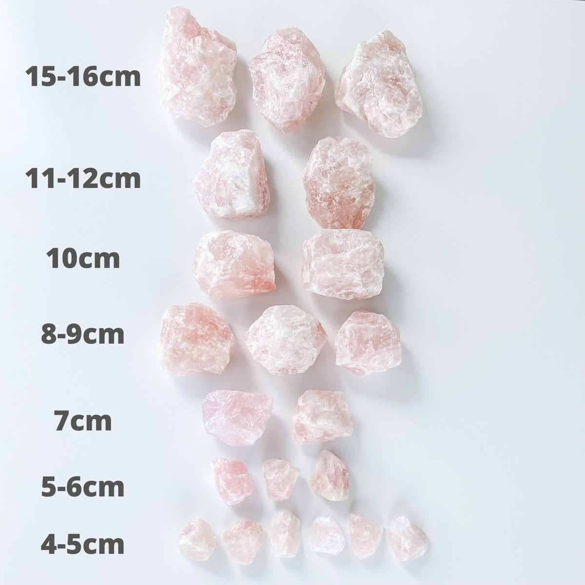 rose quartz crystal raw rough chunk stone gemrox australia