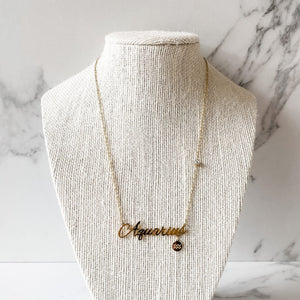 s961 Scorpio Stainless Steel Zodiac Sign Gold Necklace Gemrox Australia 