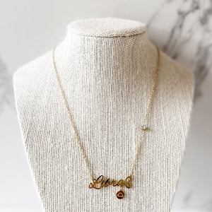 Zodiac Sign Gold Plated Stainless Steel Necklace