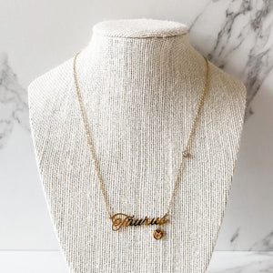 Zodiac Sign Gold Plated Stainless Steel Necklace