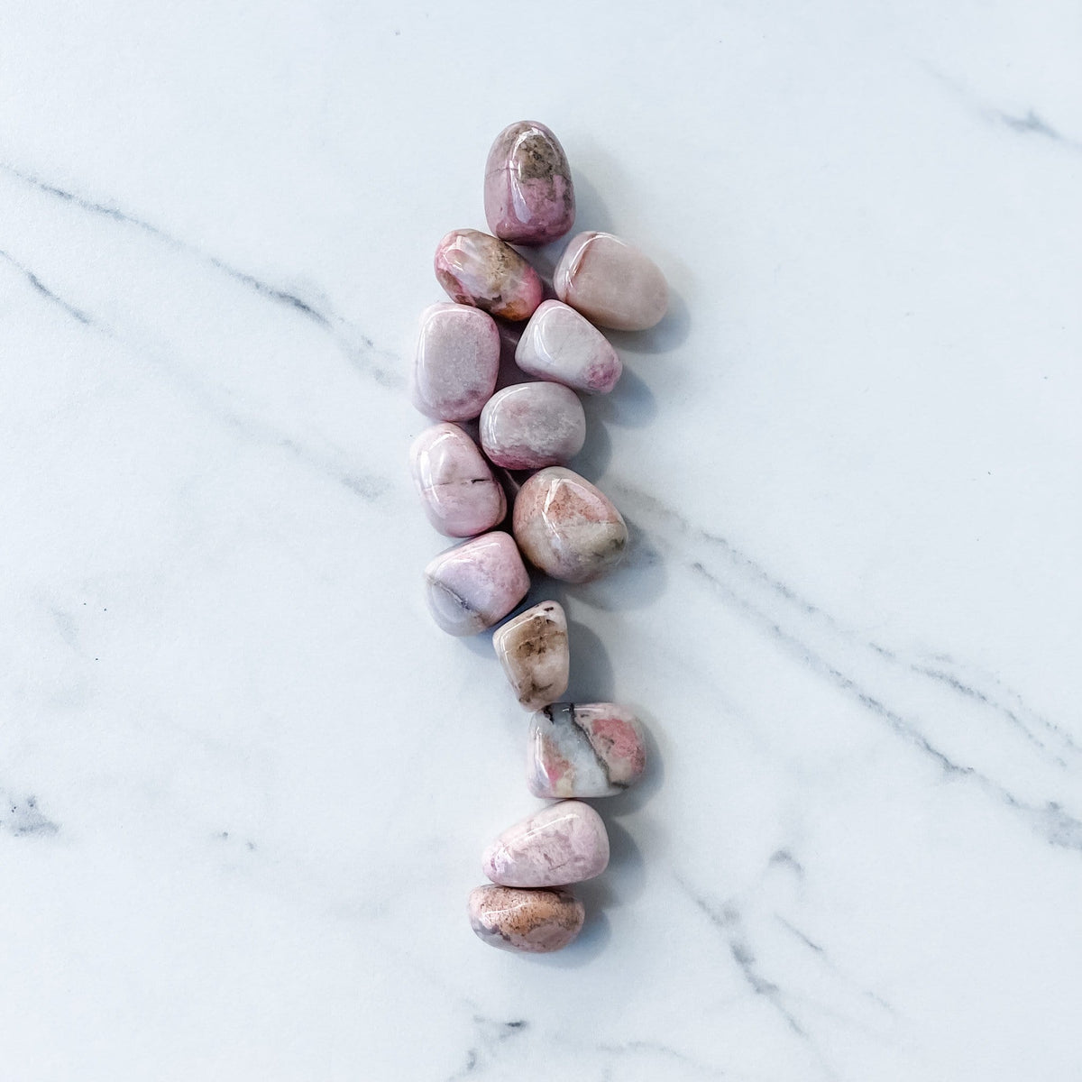 s962 Rhodonite Crystal Tumbled Stones Gemrox Australia