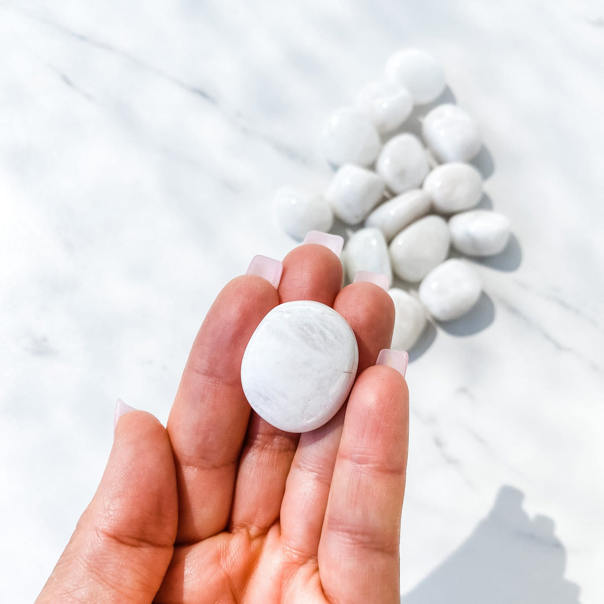 s963 Moonstone Rainbow crystal tumbled stone australia gemrox 1