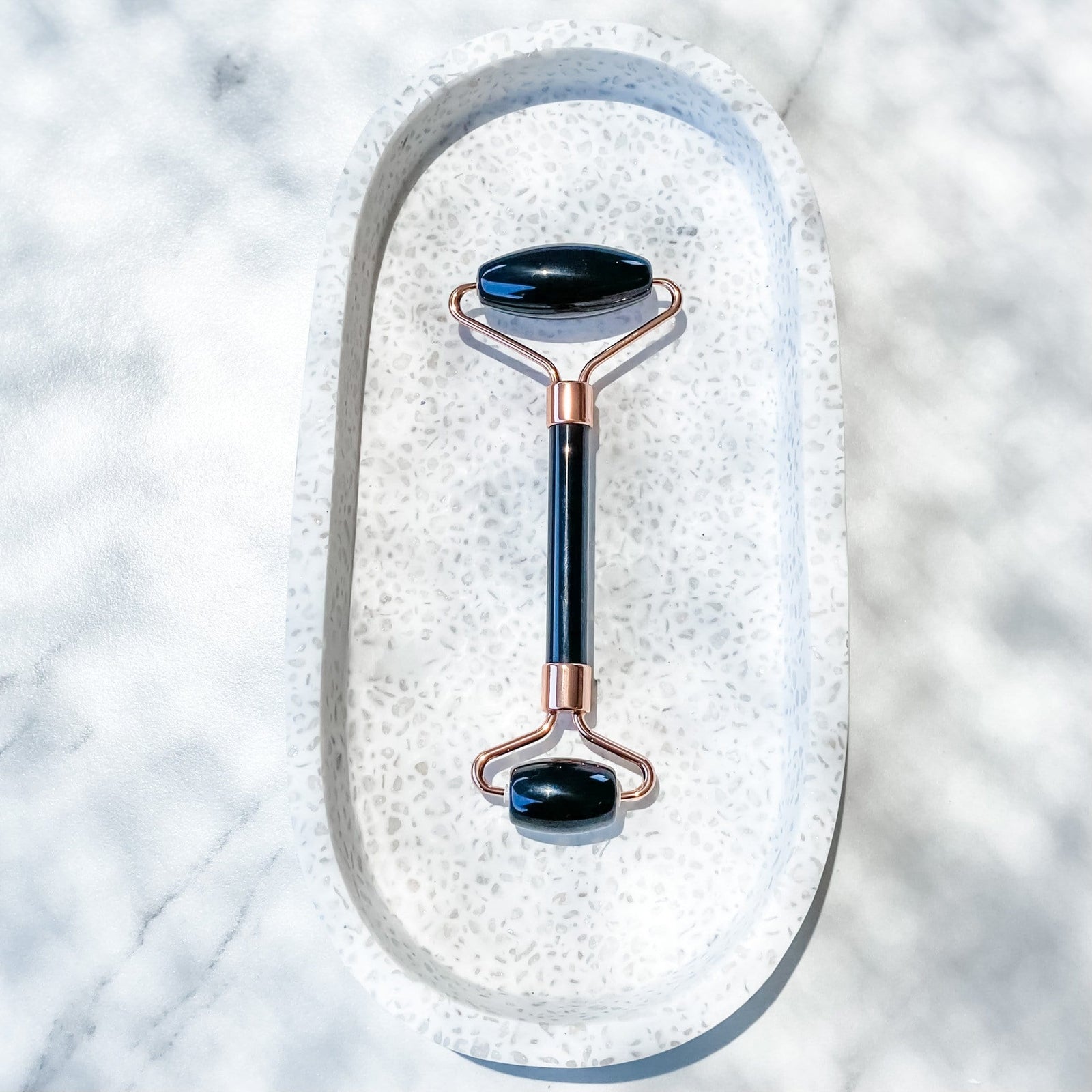 s966 black obsidian crystal stone facial roller massager beauty tool crystals australia gemrox 1