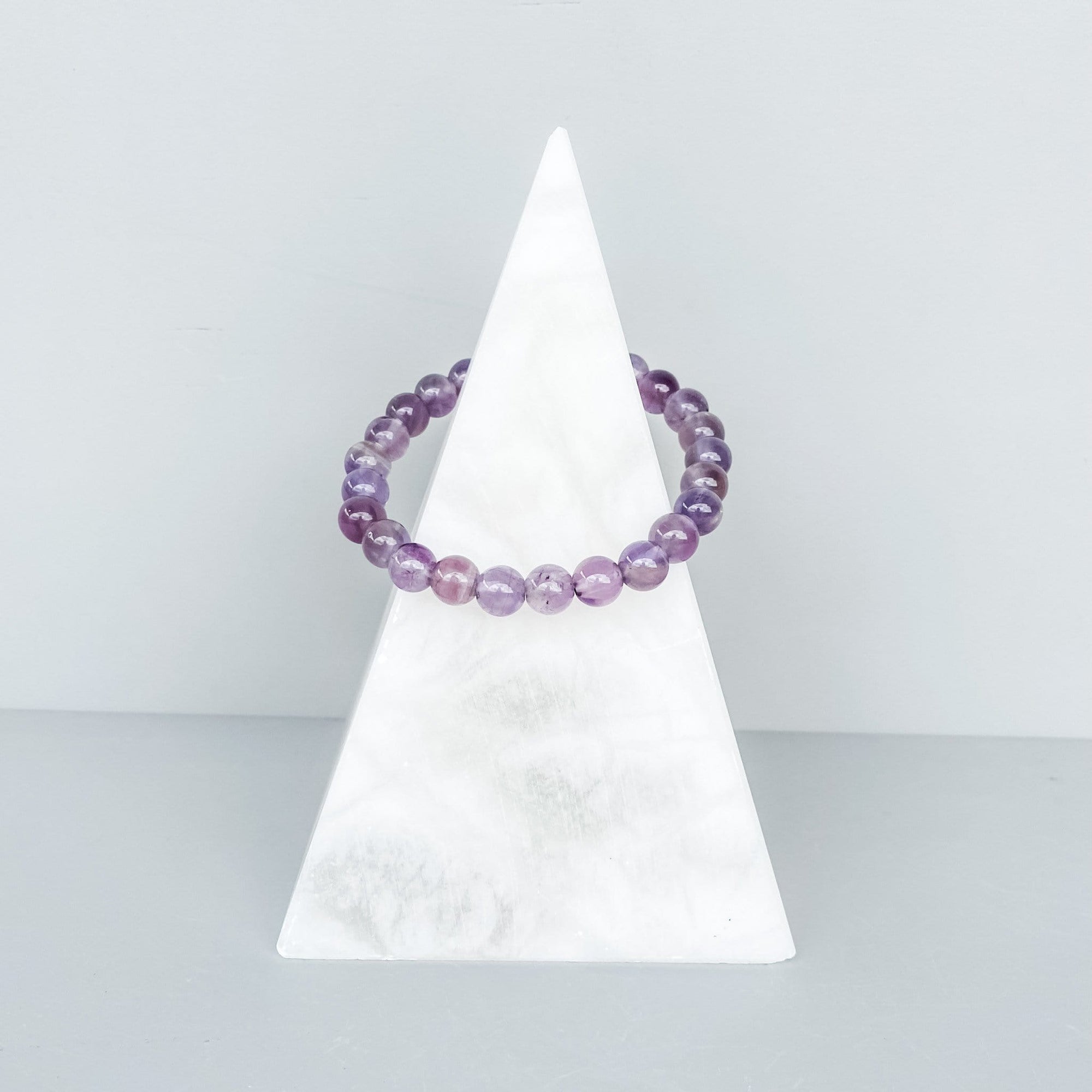 s984 Amethyst beaded stone stretch bracelet australia crystals gemrox 1