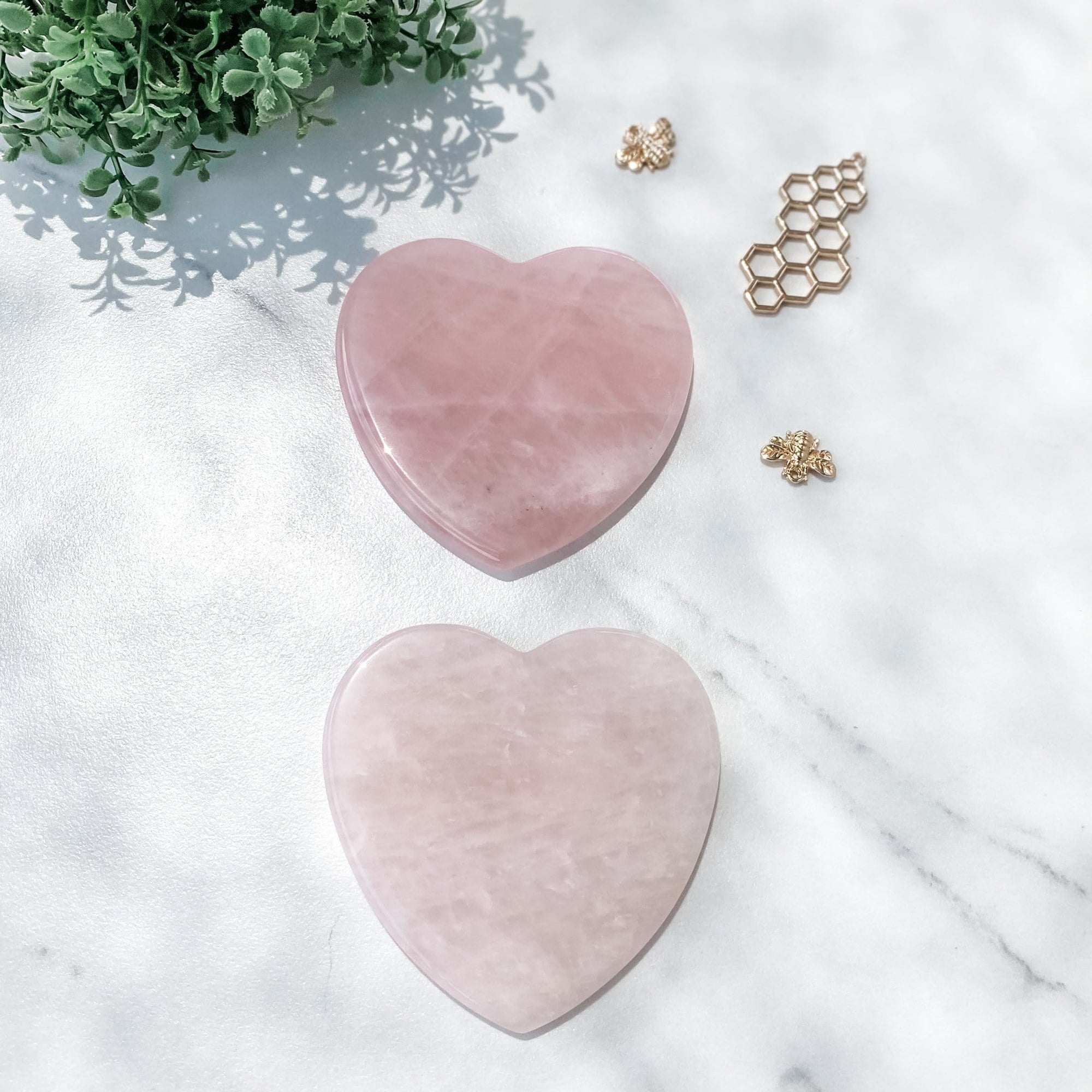 s989 Rose Quartz Stone Guasha Gua Sha Facial Tool Heart Shape crystals australia gemrox 1