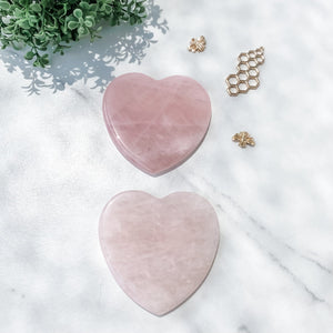 Rose Quartz Stone Heart Gua Sha Facial Tool