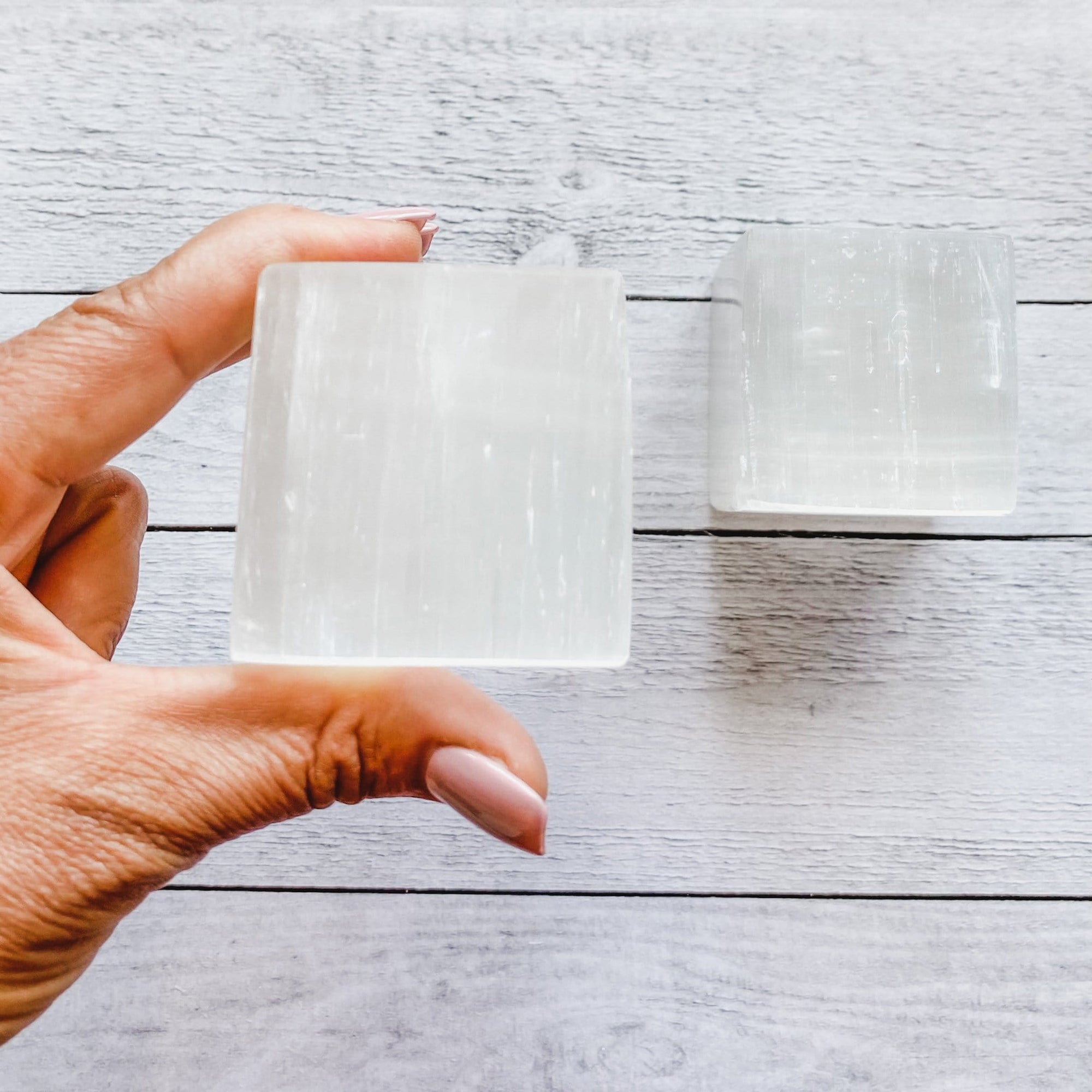 Selenite Crystal Cleansing/Charging Cube-5cm